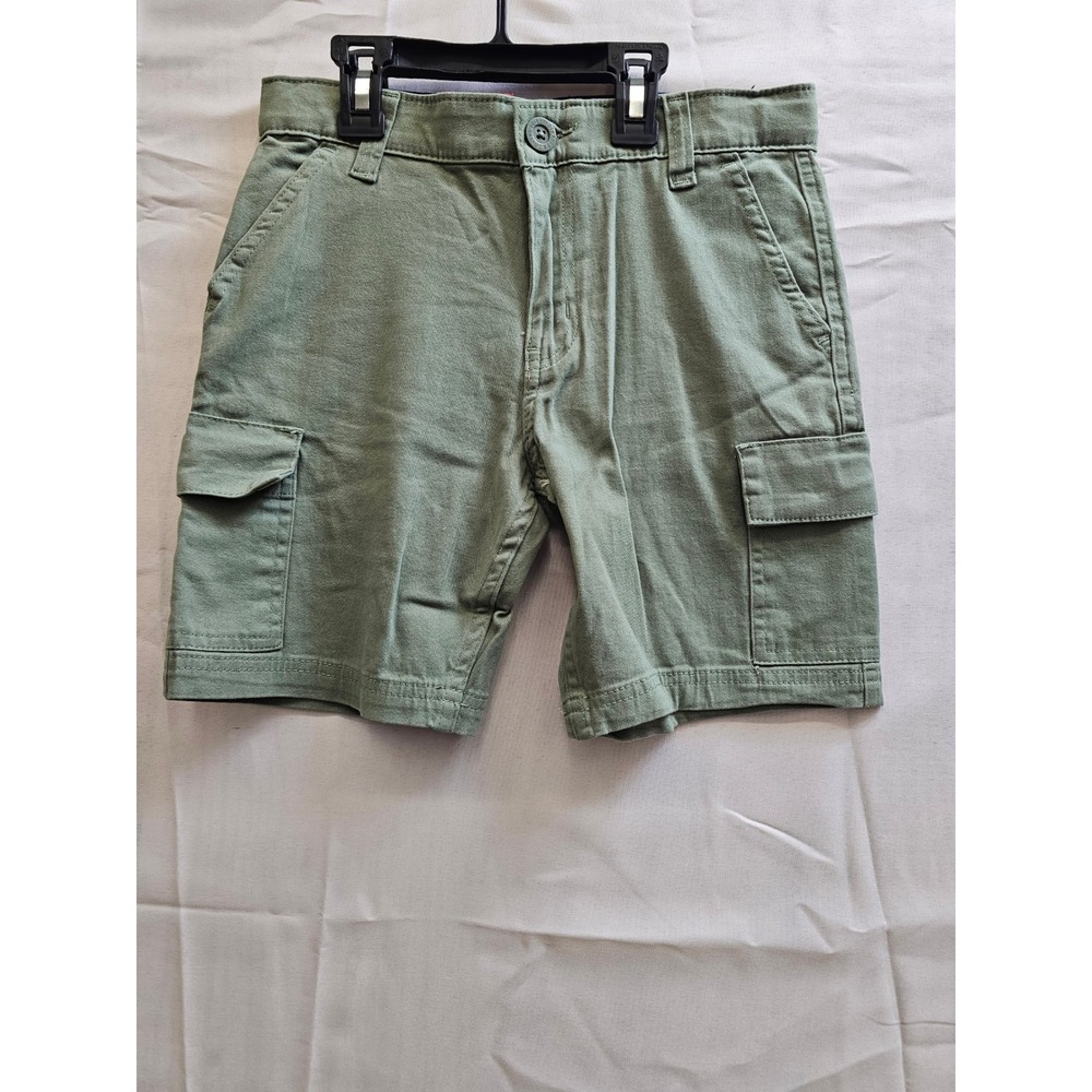 Levis Boys Utility Cargo Shorts Sea‎ Spray Green Adjustable Waist 92L100 Size 8